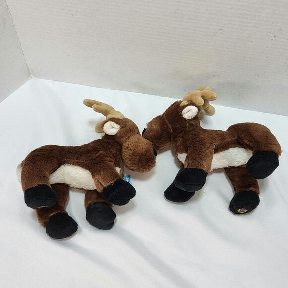 Two Ganz Webkinz 9" Reindeer Plush Stuffed Animal One w. Unused Code HM137 - Picture 7 of 9